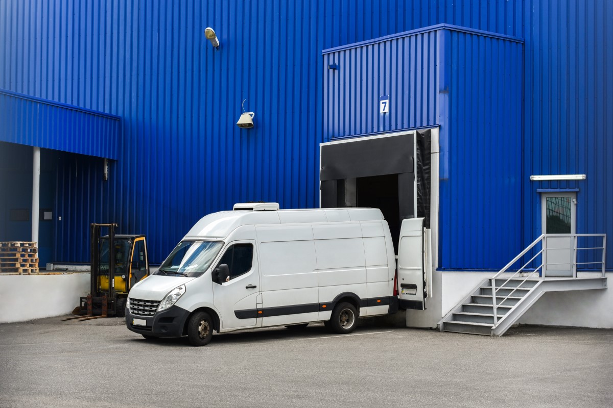 White-Delivery-Van-Warehouse White-Delivery-Van-Warehouse
