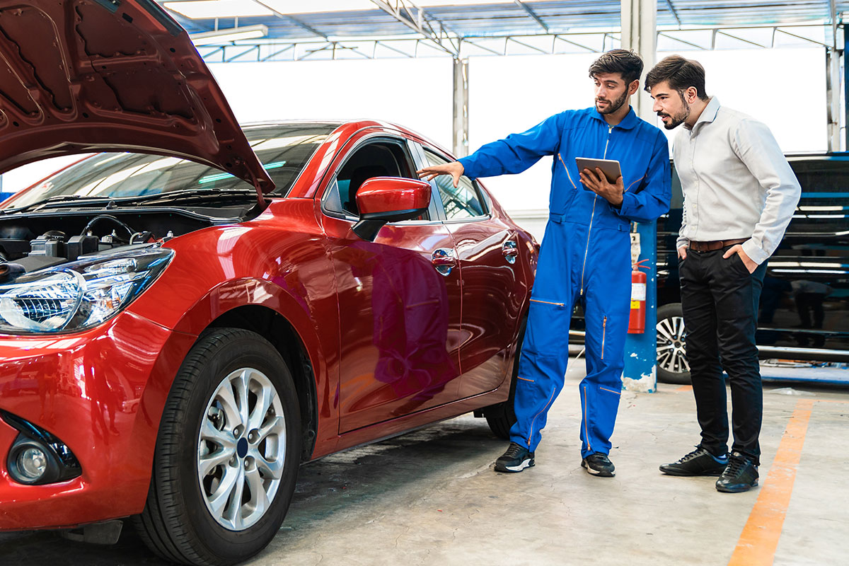 Car installations, service station